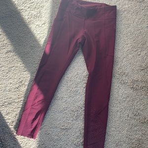 Lululemon maroon tight stuff tights